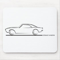 68 Camaro Hard Top BLK Mousepads