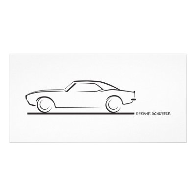 68 Camaro Hard Top BLK Customized Photo Card by frengi