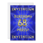 68th Birthday party invitation