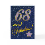 68th Birthday party Invitation Card