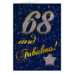 68th Birthday party Invitation Card