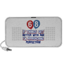 68th year old birthday design travelling speaker
