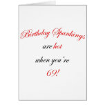 69 Birthday Spanking Card