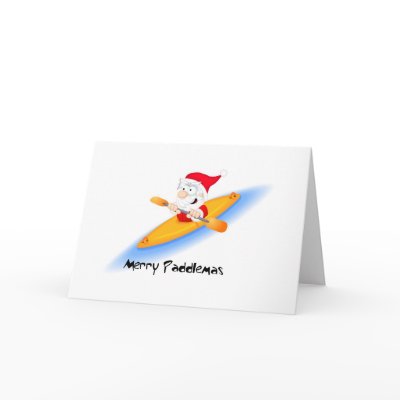 69_santa_paddler greeting cards by kayakcapers