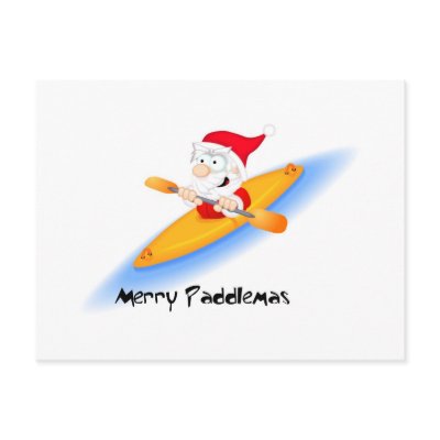 69_santa_paddler post card by kayakcapers