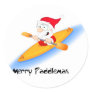 69_santa_paddler round stickers
