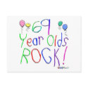 69 Year Olds Rock ! postcards
