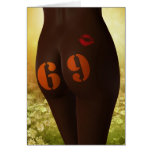 69th birthday sexy rear end. cards