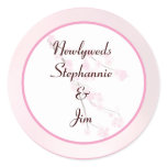 6 - 3" Favor Stickers Pink Cherry Blossom