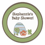 6 - 3" Favour Stickers Laguna Beach Turtle Frog