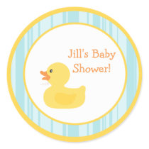 6 - 3"  Favour Stickers Rubber Ducky Bubbles