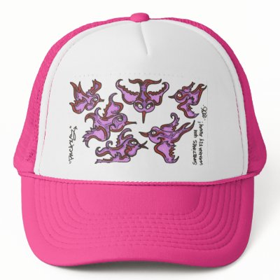 6 BIRDS TRUCKER HATS by robeerto
