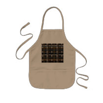 6. Brown Black Grey Plaid Baseball Design Apron