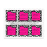 6 Favour Tags Hot Pink Zebra Print