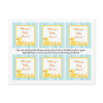 6 Favour Tags Rubber Ducky Bubbles