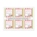 6 Favour Tags Tea Party Pink Pastel Flowers