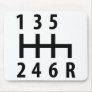 6 gearshift race car black mouse mats