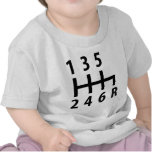 6 gearshift race car black t shirt