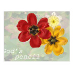 6 Gods Pencil Postcards