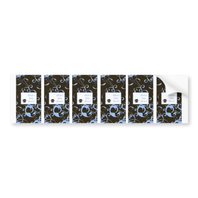 6 Hershey's Miniature Labels Boy Blue Punk Skull by thepapergenius