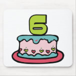 6 Year Old Birthday Cake mousepads