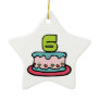6 Year Old Birthday Cake Christmas Ornaments
