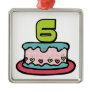 6 Year Old Birthday Cake Christmas Ornaments
