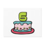 6 Year Old Birthday Cake Postcards