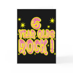 6 Year Olds Rock! (Pink) Greeting Card