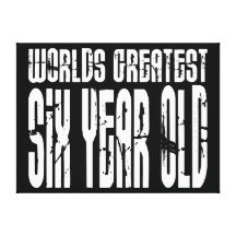 6th Birthday Party Worlds Greatest Six Year Old Canvas Print