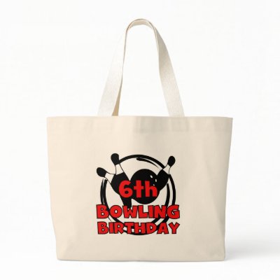 6th Bowling Birthday Canvas Bag by kids_birthdays