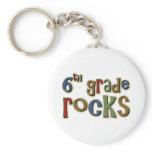 6th Grade Rocks Sixth Keychain