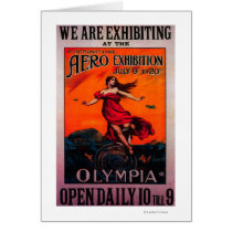 6th International Aero Expo Vintage Poster Card