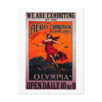 6th International Aero Expo Vintage Poster Postcards