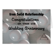 6th Wedding Anniversary Greeting Card