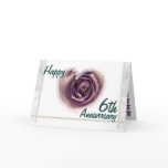 6th Wedding Anniversary - Purple Rose Heart