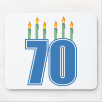 70 Birthday Candles (Blue / Green)