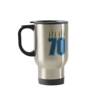 70 Birthday Candles (Blue / Green) Coffee Mugs