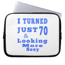70 birthday design laptop computer sleeves