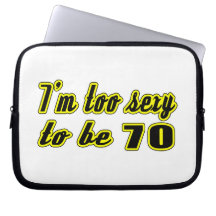 70 birthday designs laptop sleeve