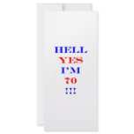 70 Hell yes rack cards