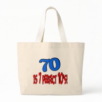 70 is 7 perfect 10's  (BLUE) Canvas Bag