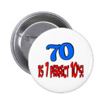 70 is 7 perfect 10's  (BLUE) Pins