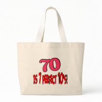 70 is 7 perfect 10's  (PINK) Tote Bags