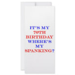 70 Where's my spanking? rack cards