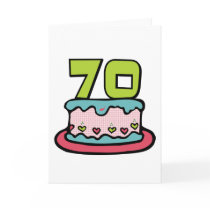 70 Year Old Birthday Cake Greeting Card