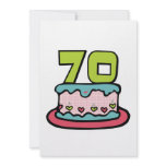 70 Year Old Birthday Cake Personalized Invitation