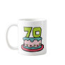 70 Year Old Birthday Cake Mug