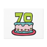 70 Year Old Birthday Cake Postcard