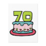 70 Year Old Birthday Cake Postcards